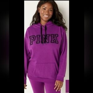 PINK VS Pullover Hoodie Virtual Violet w/ Blk Block Logo 😍
